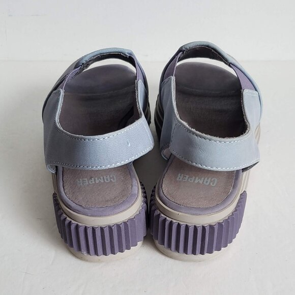 CAMPER Leather Platform Sandals Purple and Blue 35 - Picture 4 of 16